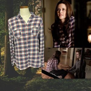 Y2K Hollister Plaid Button Up Flannel Shirt ASO Bella Swan Twilight Large